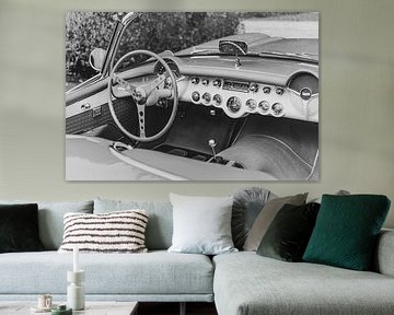 Tableau de bord de la Chevrolet Corvette C1, voiture de sport classique sur Sjoerd van der Wal Photographie