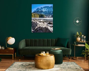 Eibsee and Wetterstein mountains