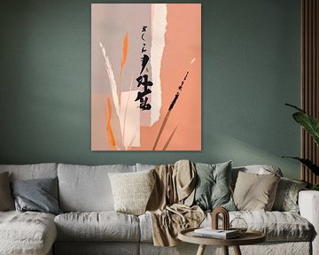 Zen Art: Ruhige Wabi-Sabi Kunst in Erdtönen von Studio Pieternel
