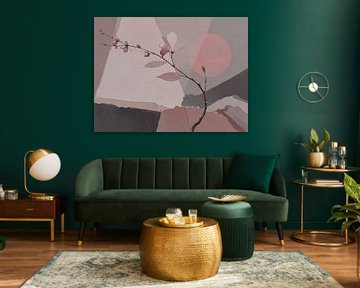 ZEN: Japanische Blüte. Minimalistische Wabi-Sabi Kunst von Studio Pieternel