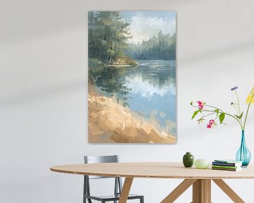 Quiet morning on the lakeshore by Dante S