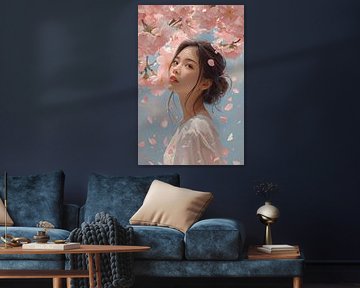 Spring under cherry blossoms