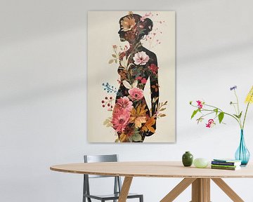 Floral silhouette of nature