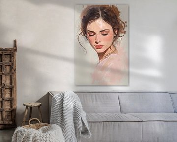 Delicate grace - portrait in soft brushstrokes