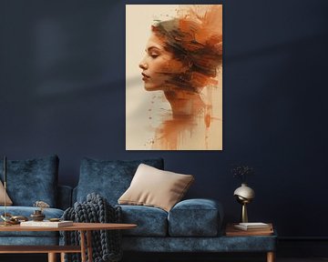 Interwoven identity - Woman in the flow of colour