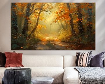 Leuchtender Herbstwald – Pfad ins goldene Licht