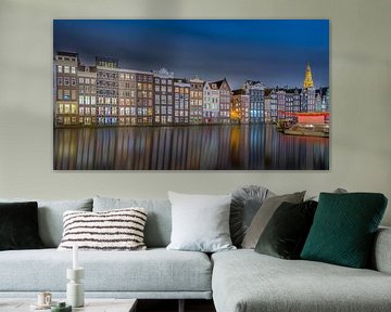 Damrak Amsterdam Nightshot van Martin Bredewold