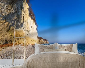 Chalk cliffs in autumn on the coast of the Baltic Sea on the island of R by Rico Ködder