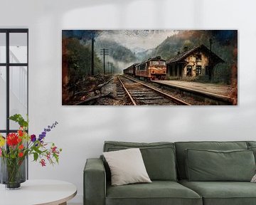 verlaten treinstation van Nick Wendt