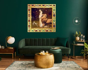 S.F. Remastered Version of Una and the Lion by Briton Rivière by Silver Fox Art Decor