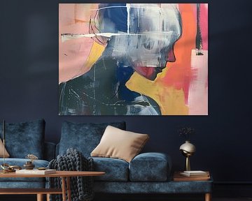 Frau Gesicht mit Farbe