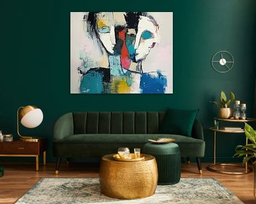 Modernes abstraktes Frauengesicht