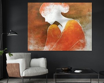 Femme avec ombre orange sur La collection ARTEO