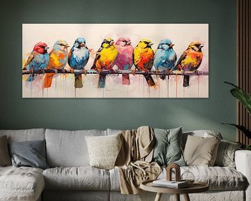 Colourful Bird Art | Colourful Birds by Eye catching paintings