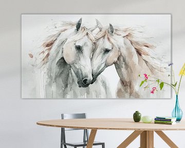 Two Horse Souls Finding Each Other in Silence by Karina Brouwer