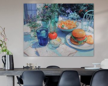 traditionelles Essen Stillleben, Fast Food