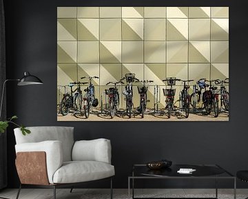 Des vélos devant une façade design et moderne sur Alexander Baumann