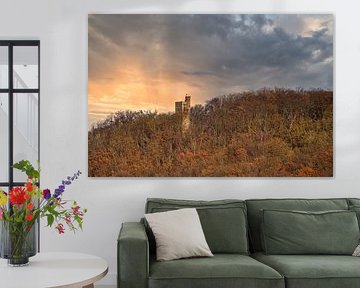 A view of the Moltkewarte, a lookout tower near Sangerhausen by Andreas Völkel