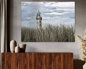 Leuchtturm zwischen Dünen von Katrin May