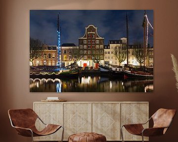 Stockholm Dordrecht photo de nuit sur Anton de Zeeuw
