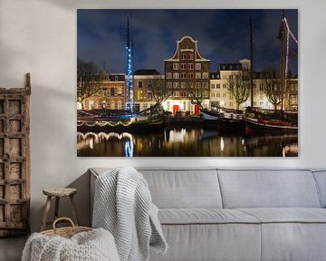 Pand Stockholm Dordrecht nachtfoto van Anton de Zeeuw