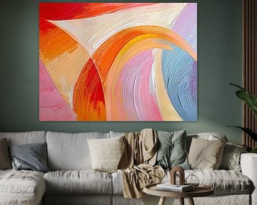 Modern abstract artwork in trendy fresh colours