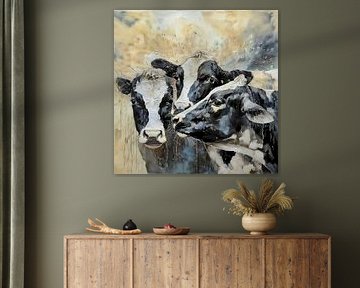 Zwart bonte koe portret