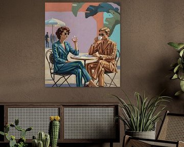 Retro Terrace Style Scene