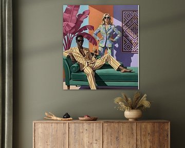 Scène de la mode rétro de luxe sur BS