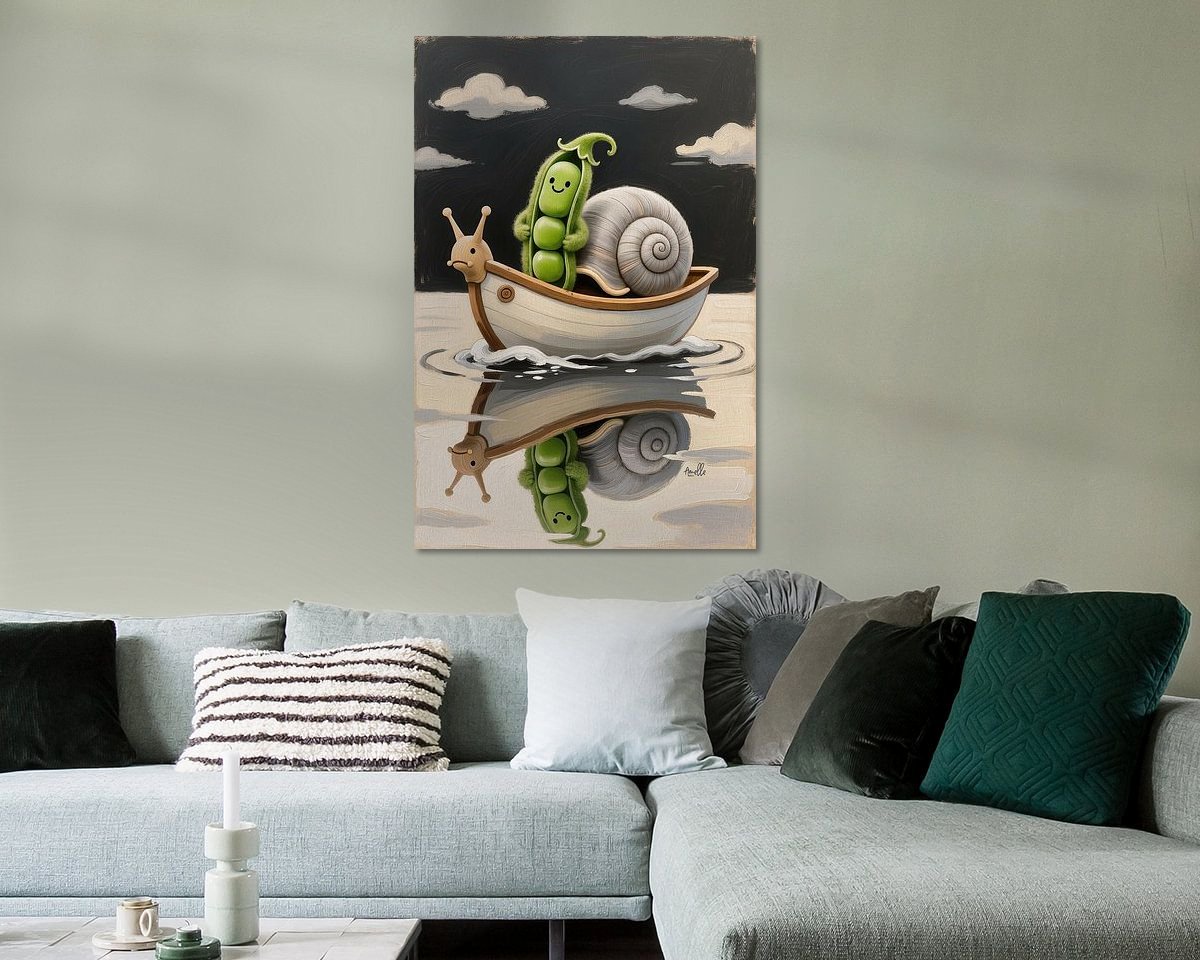 Voorbeeld van het werk in een kamer