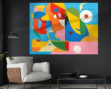 Speelse Geometrische Vormen in Kleuren van ARTEO Schilderijen