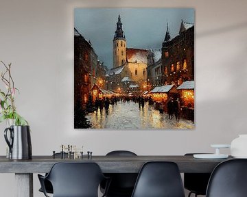 Christmas market | Christmas Market by Abstract Painting