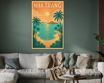 Nha Trang Tropical Coastline - Sonnenuntergang Wellen & Palm Horizon