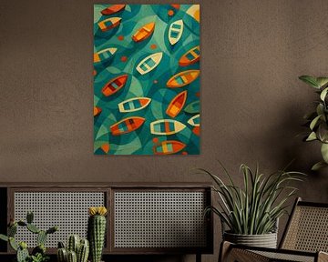 Abstrakte Bootsmalerei. von Johannes