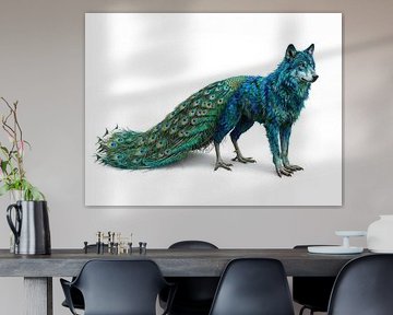 Hybride dier: Wolf-Pauw composiet staand op witte achtergrond van Markus Gann