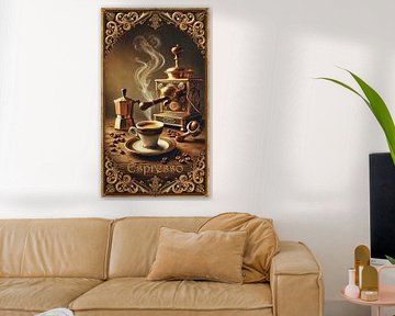 Espresso Time - Italian coffee art in a retro-vintage look