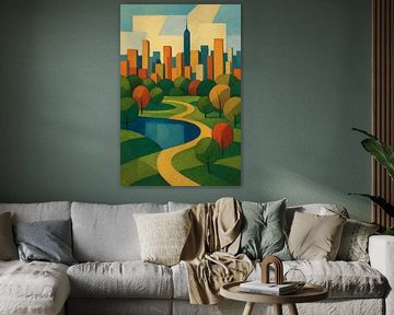 New York 'central park' painting.