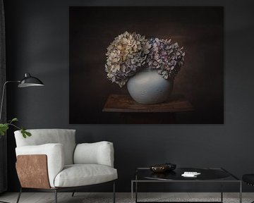 Still life with Hydrangea - Dark Fine Art Photography by Scarlett Bus