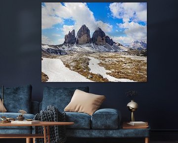 Majestätische Drei Zinnen in Südtirol – ikonisches Bergmassiv der Dolomiten, spektakulär in Licht, Form und alpiner Landschaft von Miriam Schwarzfischer Fotografie