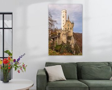 Lichtenstein Castle in Baden-Württemberg in southern Germany in autumn colours. by Marga Vroom