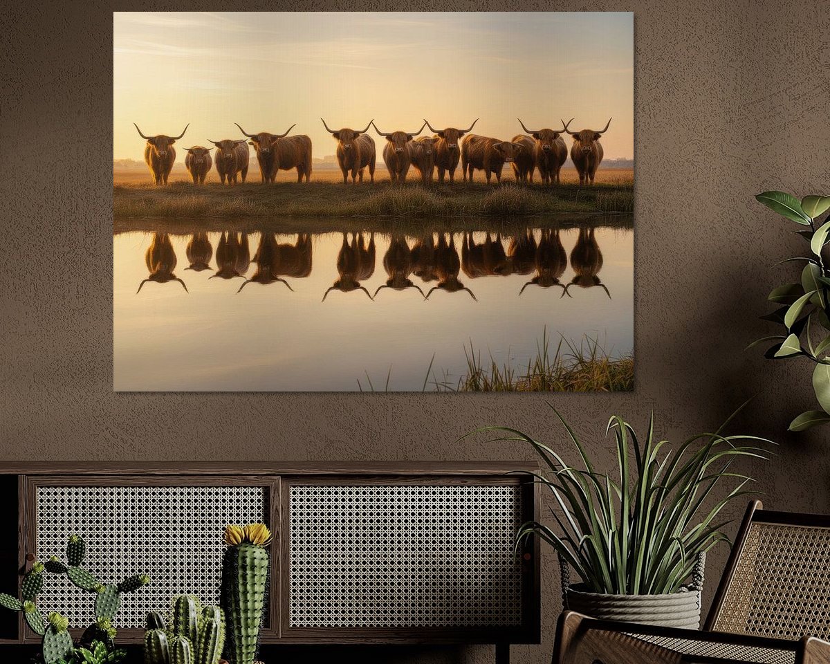 Voorbeeld van het werk in een kamer