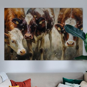 Curious cows portrait