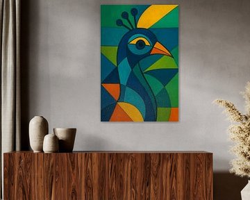 Peinture de paon. sur Galerie Hoppenbrouwers