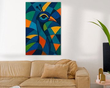 Peinture de paon. sur Galerie Hoppenbrouwers