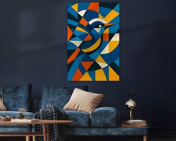 Peinture d'un oiseau volant.