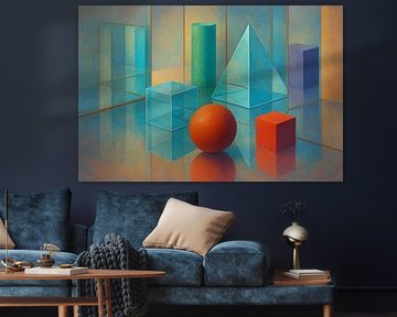 Peinture de formes 3d.