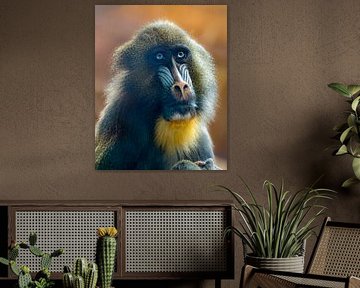 einer der prächtigen Mandrill's des Ouwehands Zoo von Bianca Benard Fotografie