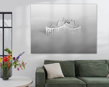 L'Elbphilharmonie de Hambourg dans le brouillard sur Nils Steiner