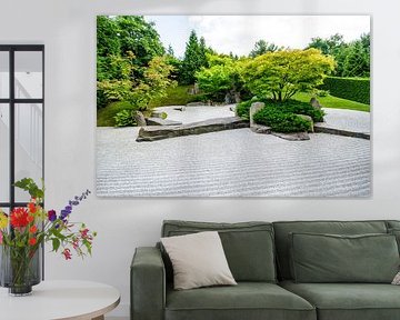 Japanese Zen garden with gravel and maple by Alexander Baumann