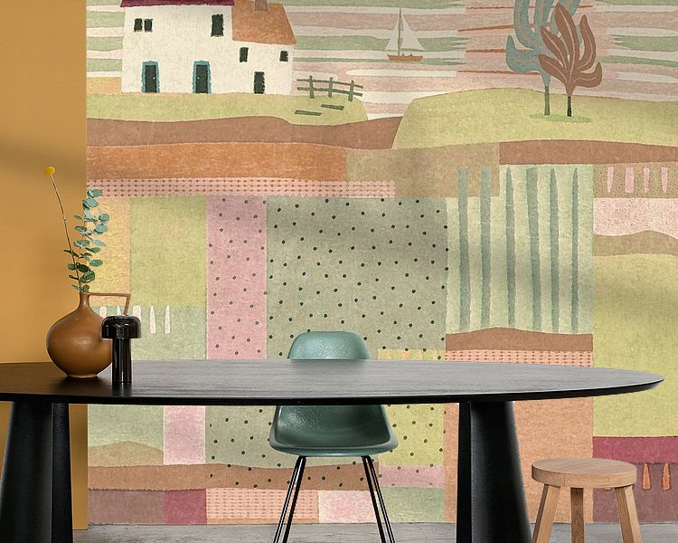 Voorbeeld van het werk in een kamer